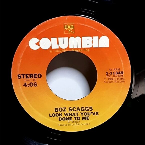 Boz Scaggs Look What You've Done To Me Vinyl 45 Record Columbia 1980 - Picture 1 of 3